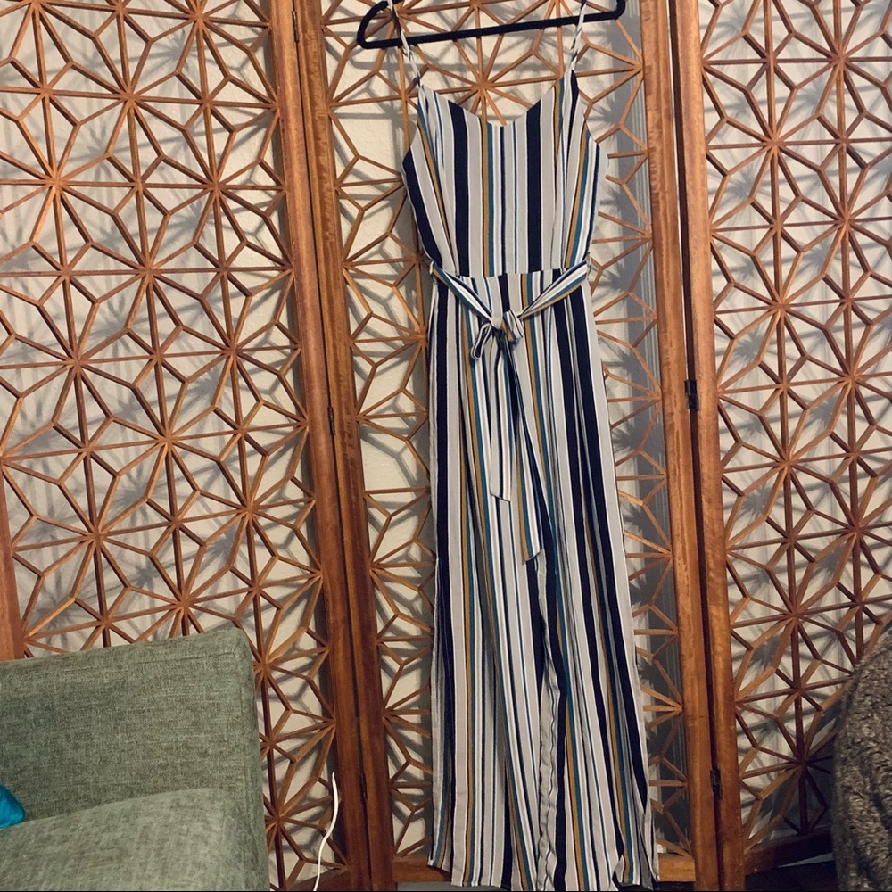Monteau Striped Pant Jumpsuit